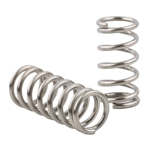 Druckfeder, 304 Edelstahl, 13 mm Außendurchmesser, 2 Drahtstärke, 50 freie Länge, silberfarben, 10 Stück(2 x 13 x 20 mm) von XYAGYUND