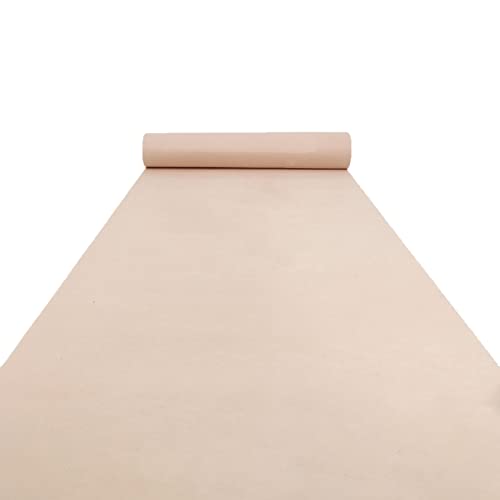 Teppich, Champagnerfarbener Läufer for Hochzeitsgänge, 2 mm dick, Laufsteg-Teppichrolle, rutschfeste Event-Läufer-Teppichmatte zur Dekoration for Hochzeiten, Kirchen, draußen oder drinnen(1.2x30m) von XYAGYUND