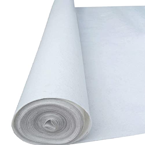 Teppich, Hochzeitsteppich, Gangläufer, weißer Laufsteg-Teppich, 2 mm dick, Braut-Laufsteg-Läuferrolle for Hochzeits-, Kirchen- und Partyfeiern, mit 1 Stück Teppichband(1x20m) von XYAGYUND