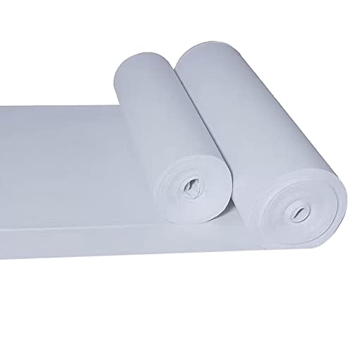 Teppich, Läufer for Hochzeitsgänge, weißer Laufsteg-Teppich, rutschfeste Teppichläuferrolle for Hochzeitspartys, Innen- oder Außenaccessoire, schneidbares Polyester(1x25m) von XYAGYUND