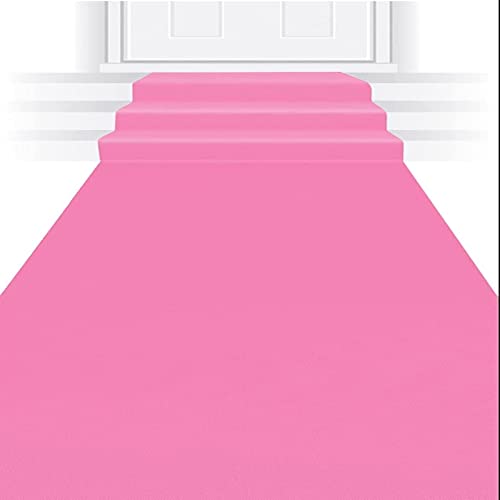 Teppich, Läufer for den Hochzeitsgang, rosa, Event-Teppichmatte, verschleißfest, Laufsteg-Teppichrolle for Hochzeitszeremonie, Party, Abschlussball, Strand, Outdoor, Einweg, zuschneidbar(1x30m) von XYAGYUND
