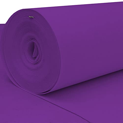 Teppich, Lilafarbener Gangläufer-Teppich, rutschfester Hochzeits-Laufsteg-Teppich for Veranstaltungs- und Hochzeitsdekorationen im Innen- Außenbereich, Polyester, zuschneidbar(1.5x25m) von XYAGYUND
