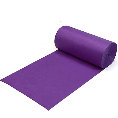 Teppich, Lilafarbener Läufer for Hochzeitsgänge, 2 mm, Event-Teppich, Polyester, Laufstegmatte, mit 1 Stück Klebeband for Hochzeitsfeier, Kirche, Strand, Abschlussball, Dekoration(1.5x20m) von XYAGYUND