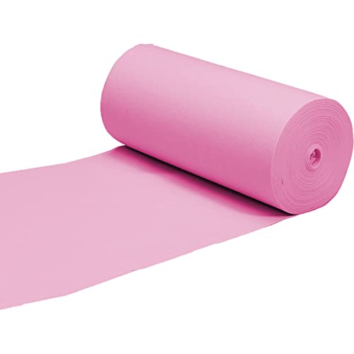 Teppich, Rosa Gangläufer, 2 mm dick, Hochzeitsteppich, Laufstegläufer, rutschfester Brautlaufsteg-Teppich for Hochzeitsfeiern, Strand- und Außendekorationen, Polyester(1.2x15m) von XYAGYUND