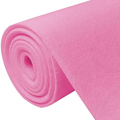 Teppich, Rosa Gangläufer for Hochzeiten, 2 mm Gangteppichläufer, rutschfester Laufstegteppich aus Polyester for Strandparty-Dekoration, Eventzeremonie, Gehwegteppichrolle, zuschneidbar(1.5x50m) von XYAGYUND