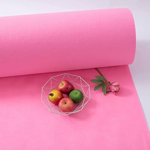 Teppich, Rosa Läufer-Teppich for Hochzeitsgänge, Braut-Laufsteg-Teppich, rutschfest, 2 mm dick, Event-Teppich for Hochzeitsfeiern, Outdoor-Stranddekorationen, Polyester(1.2x25m) von XYAGYUND