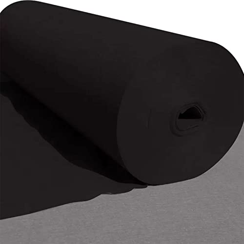 Teppich, Schwarzer Läufer for Hochzeitsgänge, rutschfeste Teppichrolle, 1 Meter breit, Event-Läufer for Hochzeitskirchen, Außendekoration, Polyester, zuschneidbar(1.5x20m) von XYAGYUND