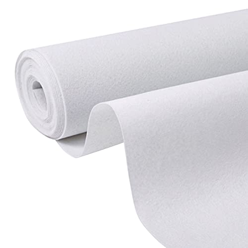 Teppich, Weißer Läufer for den Gang einer Hochzeitsfeier, rutschfeste Teppichrolle, 1 Meter breit, 2 mm dick, Laufsteg-Teppichläufer for die Dekoration Hochzeitskirche(1x20m) von XYAGYUND
