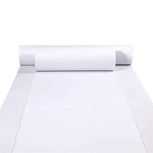 Teppich, Weißer Läuferteppich, 2 mm dick, rutschfest, for die Dekoration von Kirchenpartys, Abschlussbällen im Freien, Gehweg-Bodenmatte, Flurteppichrolle(1.2x10m) von XYAGYUND