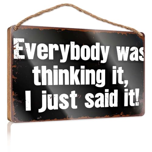 Büroschilder für den Schreibtisch, lustig, mit Aufschrift "Everybody Was Thinking It, I Just Said It!", Schreibtischzubehör für Herren, Hinterhofdekoration (20 x 30 cm) von XYBH