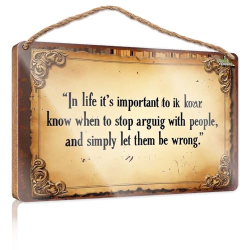 Funny Signs For Man Cave In Life, It's Important To Know When To Stop Arguing Winter-Türschild, Hausdekoration, 20 x 30 cm Funny Signs For Man Cave In Life, It's Important To Know When To Stop Arguing Winter-Türschild, Hausdekoration, 20 x 30 cm von XYBH