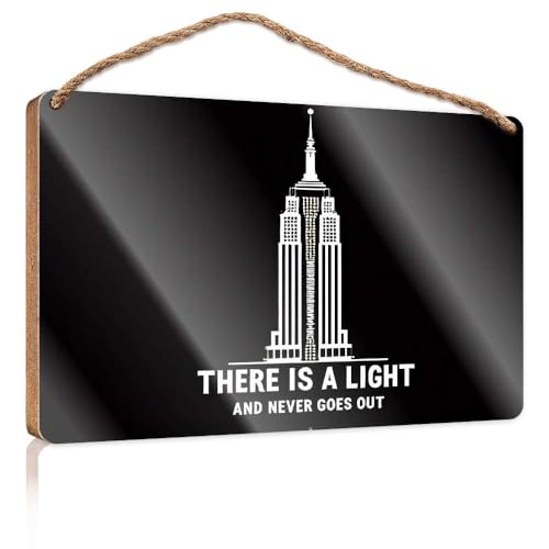 Lustige Schilder für Männerhöhle Empire State Building - There Is A Light And Never Goes Out. Winter-Türschild Hausdekoration (15 x 28 cm) von XYBH