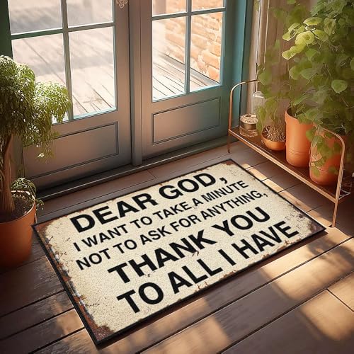 XYBH Farm Badematte "Dear God, I Want To Take A Minute Not To Ask For Anything", Fußmatte, WC-Dekoration, Herbstteppich (40 x 60 cm) von XYBH