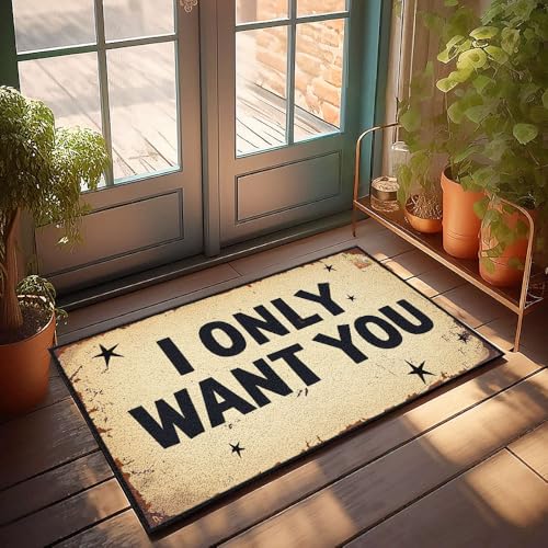 XYBH Farmhouse Badematte I Only Want You, Fußmatte, Bauernhaus-Badematte (65 x 90 cm) von XYBH