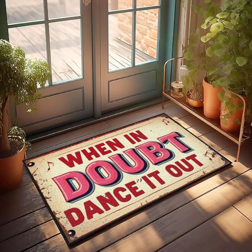 XYBH Farmhouse Badematte im Zweifelsfall Dance It Out. Fußmatte, Bauernhaus-Badematte (65 x 90 cm) von XYBH