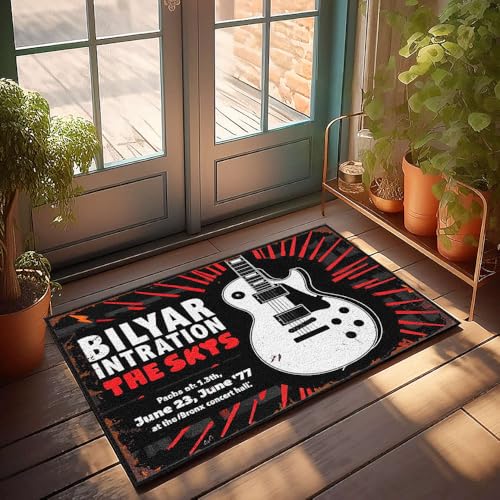 XYBH Fußmatte, Motiv: Bilyar Intration: The Skys, Konzert-Poster, Fußmatte, Schlafzimmer-Zubehör, Fußmatte, 50 x 80 cm von XYBH