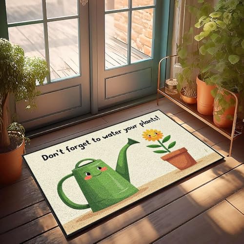 XYBH Fußmatte für den Außenbereich, Motiv: Gießkanne erinnert an Wasserblumen. Fußmatte Hot Cocoa Bar Decor Matte Schuhe (50 x 80 cm) von XYBH