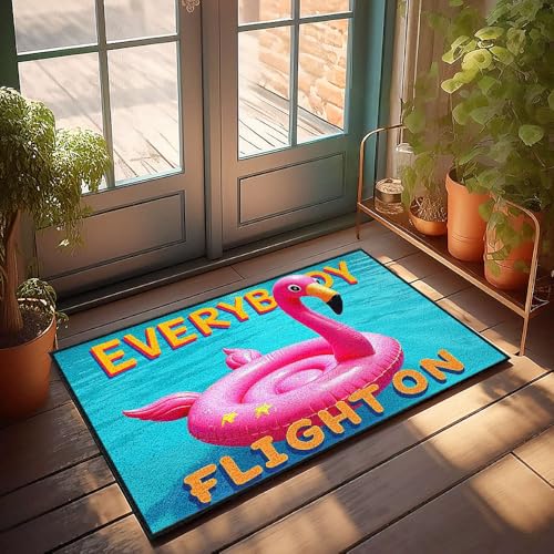 XYBH Herbst-Outdoor-Teppich für Haustür: Schwimmring Spaß! Fußmatte lustige Sachen Fall Außentürmatten (40 x 60 cm) von XYBH