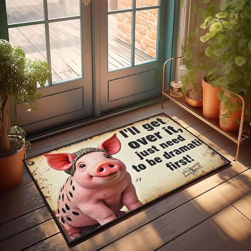 XYBH Herbst-Outdoor-Teppich für die Haustür, Aufschrift "I'Ll Get Over It, Just Need To Be Dramatic First!", lustige Stoffe, für den Außenbereich, 65 x 90 cm XYBH Herbst-Outdoor-Teppich für die Haustür, Aufschrift "I'Ll Get Over It, Just Need To Be Dramatic First!", lustige Stoffe, für den Außenbereich, 65 x 90 cm von XYBH