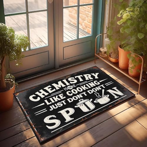 XYBH Retro-Teppich Chemie ist wie Kochen, einfach nicht drehen. Fußmatte für Teenager, Mann, Cabe-Dekor (40 x 60 cm) von XYBH