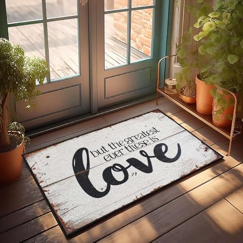 XYBH Rustikale Küchenteppiche, Aufschrift "But The Greatest Ever These Is Love", 50 x 80 cm von XYBH