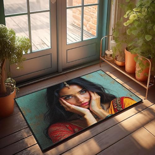XYBH Vintage Decor Goldene Muster zieren lebendigen Stoff. Fußmatte Outdoor Dekorationen für Terrasse Badezimmer Teppich-Sets (40 x 60 cm) von XYBH