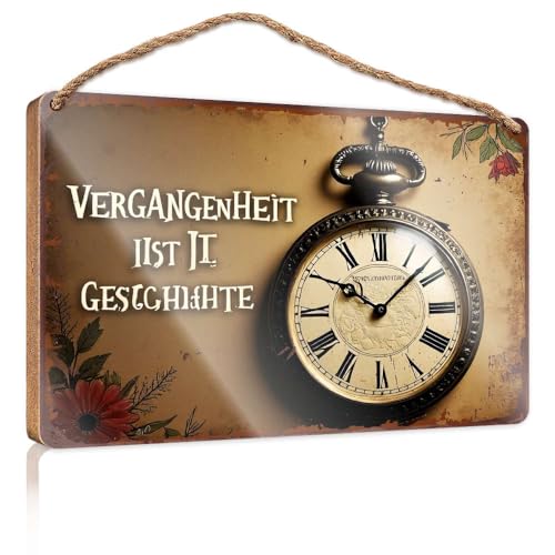 XYBH Wandschild zum Aufhängen "Past Is History" Jungen Schlafzimmer Dekorationen (20 x 30 cm) von XYBH