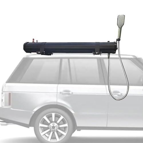 XYEJL 18L/20L/30L Camping Dusche Spülset mit Wassertank,Solar Beheizte Straßen Dusche,Handbrause,Dachgepäckträgerhalterung für Overlanding,Wasserspeicher,Outdoor Aktivitäten Kompatibel,18L von XYEJL