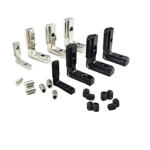 10 Stück 20 30 40 45 Serie Innenliegende versteckte Eckhalterung – Stellschrauben for Holz-CNC-Fräsmaschine, 3D-Drucker, V-Slot-Linearschiene(20-M5 Silver) von XYFGSBHQ