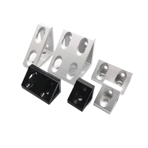 4-teiliger hochfester Aluminiumprofil-Rechtwinkliger Dreieckshalterungsverbinder for 2020 3030 4040 4545 4590 2040 3060 4080 Extrusion(2040-8 Hole(Silver)) von XYFGSBHQ