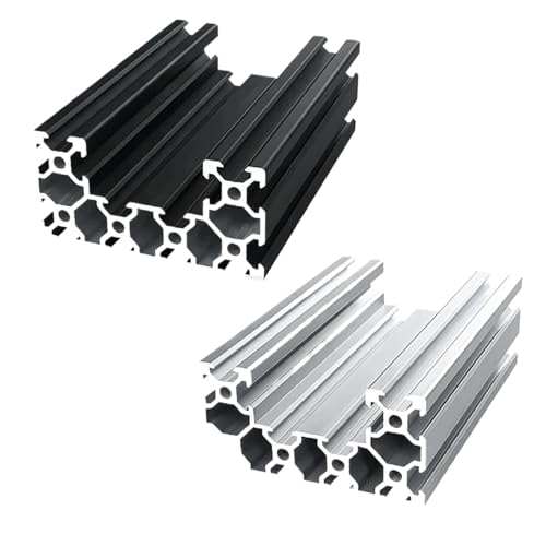 4080 C-Beam Aluminum Extrusion Profile 550-1500mm, 2Pcs – EU Standard Linear Rail Slider Slot For 3D Printer And CNC Router(Silver Anodized,700mm) von XYFGSBHQ
