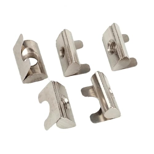50 Stück Schrapnellmuttern M4 M5 M6 M8 Block Elastische Mutter Schrapnell T-förmiger Gleitmuttern for EU-Aluminiumprofile der Serie 20/30/40/45(20-M5) von XYFGSBHQ