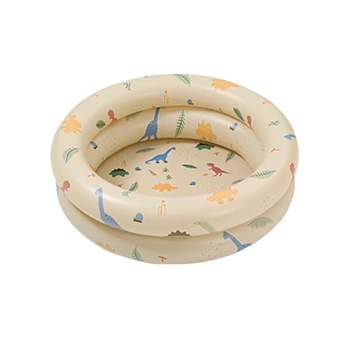 Aufblasbarer Babypool – Niedlicher Retro-Aufblaspool for Kinder, verdickte PVC-Familien-Wasserspielwanne, Sommerbadebecken for drinnen und draußen(Beige) von XYFGSBHQ