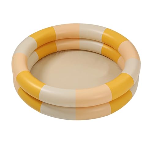 Aufblasbarer Babypool – Niedlicher Retro-Aufblaspool for Kinder, verdickte PVC-Familien-Wasserspielwanne, Sommerbadebecken for drinnen und draußen(Yellow) von XYFGSBHQ