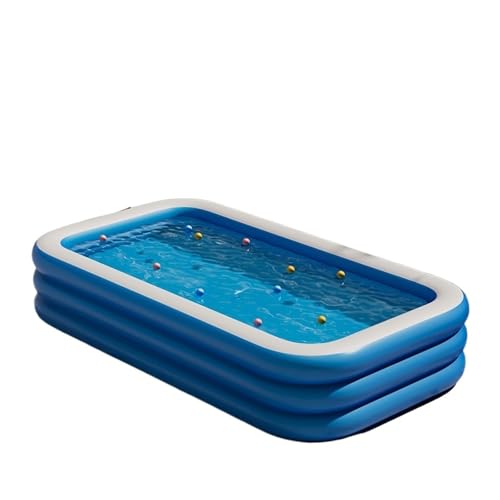 Aufblasbarer Swimmingpool for Hof, Rasengarten, großer Faltbarer Wasserspielpool for den Sommer, multifunktionaler tragbarer Außenpool(200 cm+A) von XYFGSBHQ
