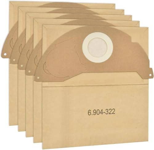 Staubsaugerbeutel, kompatibel mit Kärcher, WD2 MV2 WD 2.200 WD2250 A2004 A2054 A2099 6.904-322.0, Papierstaubbeutel for Karcher WD(5PCS) von XYFGSBHQ