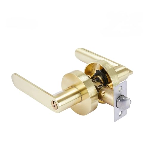 XYFGSBHQ Dreiriegeliges Kugeltürschloss, kompatibel mit Standard-Türvorbereitungen, schwarzer quadratischer Kanal-Sichtschutzgriff – for Innentüren im Schlafzimmer- und Badezimmerbereich(Style 10) von XYFGSBHQ