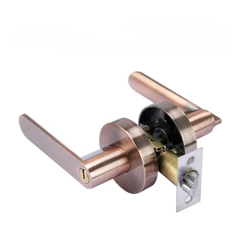 XYFGSBHQ Dreiriegeliges Kugeltürschloss, kompatibel mit Standard-Türvorbereitungen, schwarzer quadratischer Kanal-Sichtschutzgriff – for Innentüren im Schlafzimmer- und Badezimmerbereich(Style 8) von XYFGSBHQ