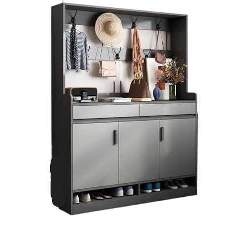 smartes Design Moderne, stilvolle, multifunktionale Schuhschrankserie: Schlichtes Erscheinungsbild, das vielfältige Aufbewahrungsbedürfnisse erfüllt für Ordnung in den Schuhen(Gray,90*30*180cm) von XYGQYJ