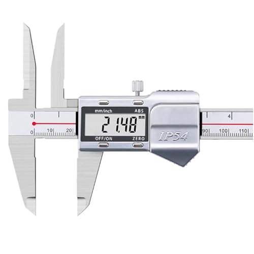 XYHAOAI Digital Messschieber 300 mm mit extra langen Messspitzen, Langkiefer Schieblehre Digitales Messwerkzeug mit großem LCD-Display, metrisch/imperial, Edelstahl (0-300mm) von XYHAOAI