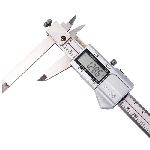 Digital Offset Messschieber, mit verstellbarem Messschenkel, 150 mm Schieblehre Digital Edelstahl, Elektronik Messschieber Messwerkzeuge, LCD Display (150mm) von XYHAOAI