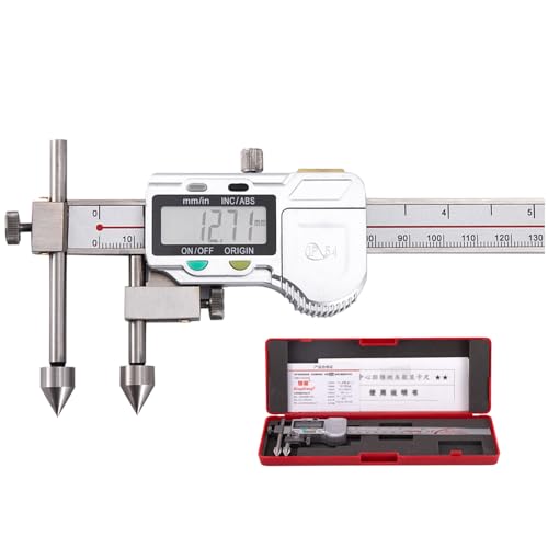 Digitaler Mittelpunkt-Messschieber – Zur Messung von Lochabständen auf gleicher oder versetzter Ebene, 0–150 mm, LCD-Anzeige, Edelstahl (20-150mm) von XYHAOAI