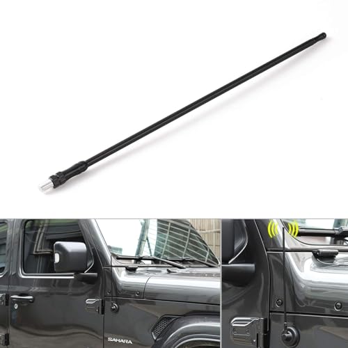XYHAOAI Antennenersatz, 13-Zoll-Flexible Metall-Radioantenne für Jeep Wrangler JK JKU 2007-2017 JL JLU 2018-2023 Gladiator JT 2020-2023 von XYHAOAI