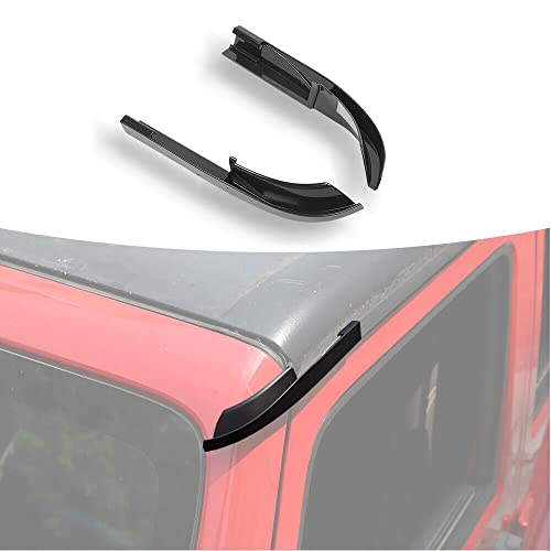 XYHAOAI Hardtop ABS Regenabweiser Verlängerung für Wasserrinne Regenabweiser für Jeep Wrangler JK JKU 2007-2017, Außenzubehör, Schwarz von XYHAOAI