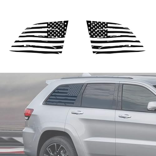 XYHAOAI Hinteres Seitenfenster vorgeschnittener Aufkleber mit amerikanischer Flagge Aufkleber Kompatibel mit Jeep Grand Cherokee 2011-2021 von XYHAOAI