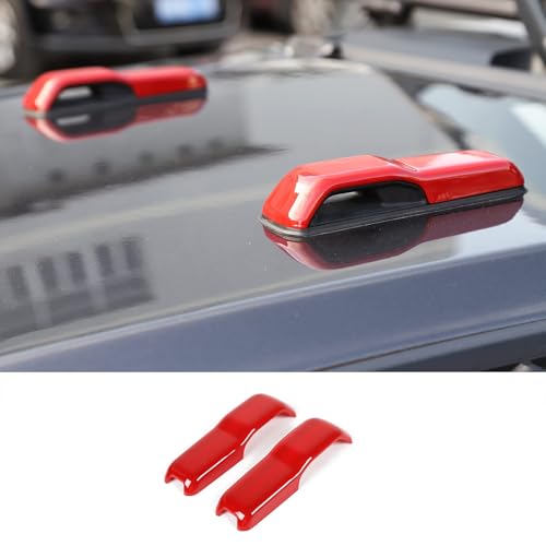 XYHAOAI Motorhaube Scharnier Abdeckung Dekoration Verkleidung Abdeckung für 2018-2023 Jeep Wrangler JL JLU und Gladiator JT, Außenzubehör,Rot von XYHAOAI