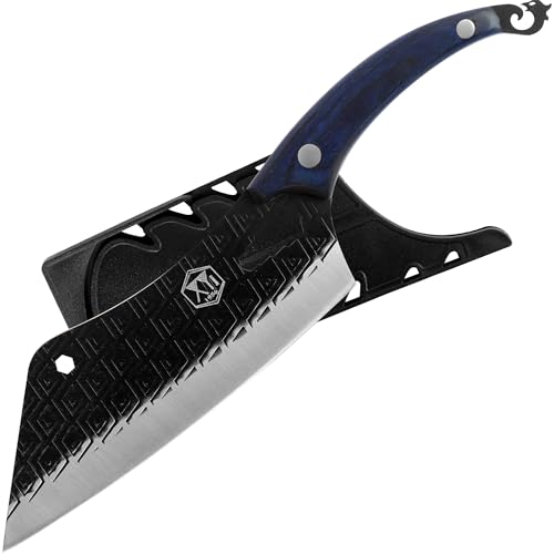 XYJ 8 Inch Chef Knife With Sheath,Handmade Forged Kitchen Knife,High Carbon Steel Blade,Full Tang,Meat Cleaver for Meat Cutting,Cooking Slicing Knife Camping Outdoor BBQ for Women Men XYJ 8 Inch Chef Knife With Sheath,Handmade Forged Kitchen Knife,High Carbon Steel Blade,Full Tang,Meat Cleaver for Meat Cutting,Cooking Slicing Knife Camping Outdoor BBQ for Women Men von XYJ