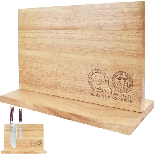 XYJ Authentisch seit 1986, Magnetischer Messerblock, Doppelseitiger Küchenmesserhalter, Naturholz, Messer-Besteck-Display-Ständer, Organizer-Aufbewahrungsregal für die Heimküche XYJ Authentisch seit 1986, Magnetischer Messerblock, Doppelseitiger Küchenmesserhalter, Naturholz, Messer-Besteck-Display-Ständer, Organizer-Aufbewahrungsregal für die Heimküche von XYJ