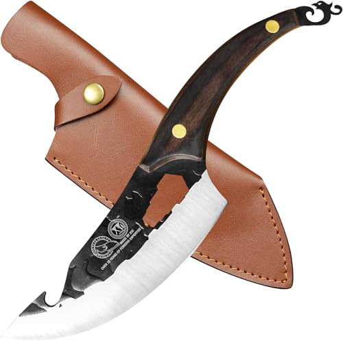 XYJ Full Tang 6 Zoll Ausbeinmesser Mehrzweck Outdoor Camp Messer Entbeinen Fleisch Filetiermesser mit Lederscheide & Mini Whetstone & Taschenmesser XYJ Full Tang 6 Zoll Ausbeinmesser Mehrzweck Outdoor Camp Messer Entbeinen Fleisch Filetiermesser mit Lederscheide & Mini Whetstone & Taschenmesser von XYJ