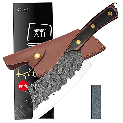 XYJ Full Tang 6 Zoll Tactical Kitchen Knife Fixed Blade Gemüse Kochmesser Meat Cleaver Camping Butcher Knife XYJ Full Tang 6 Zoll Tactical Kitchen Knife Fixed Blade Gemüse Kochmesser Meat Cleaver Camping Butcher Knife von XYJ